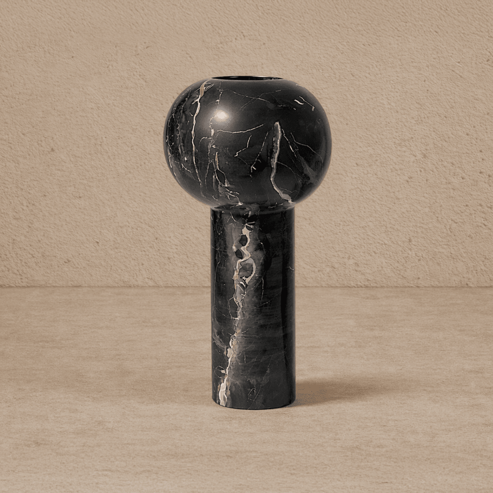 Isadora Vase - Black Marble — image 3