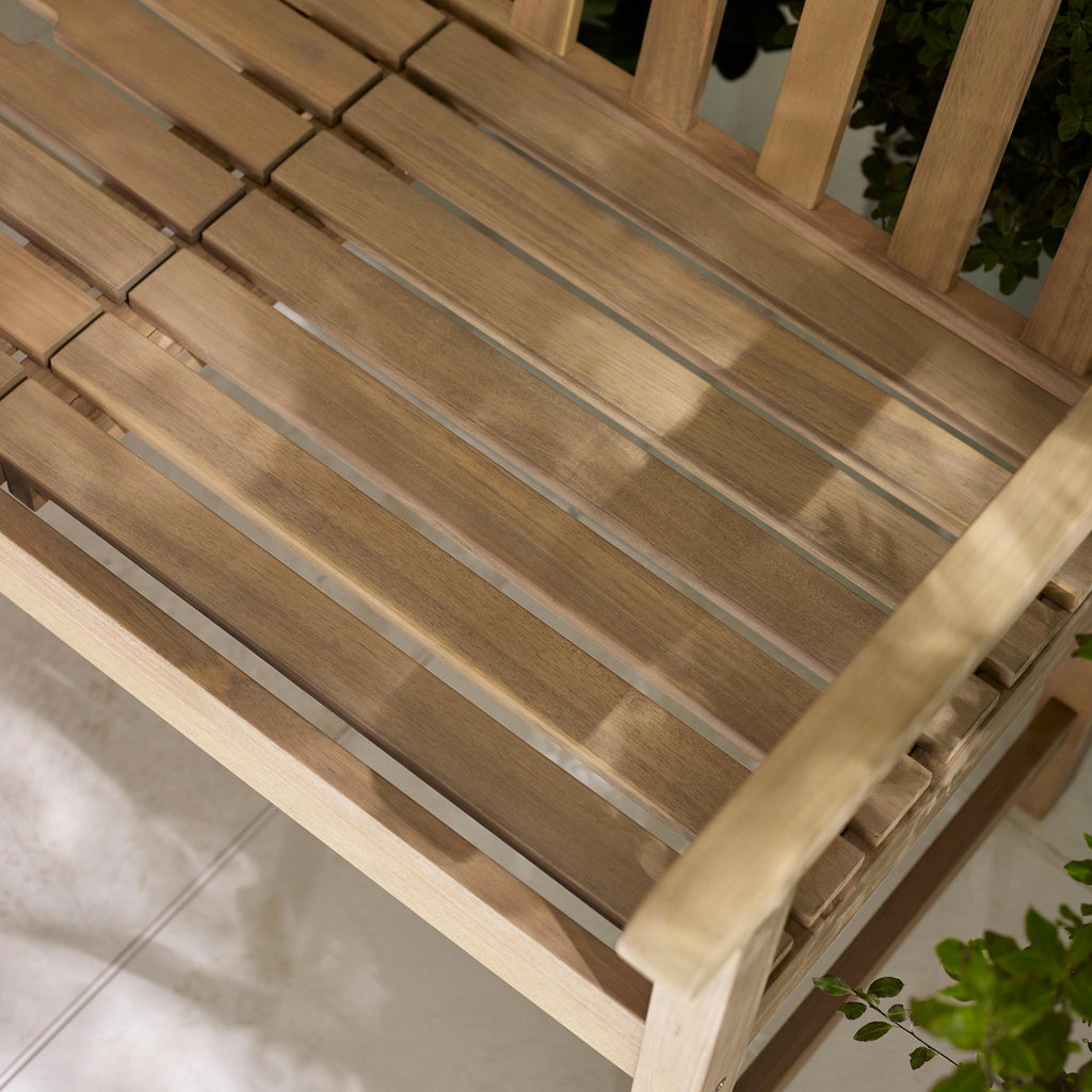 Lox 2 Seat Wood Garden Bench with Table — image 7