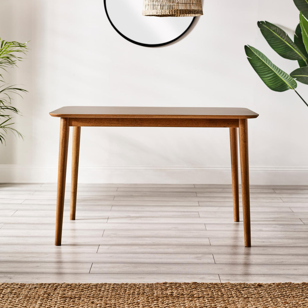 Lynton Rectangular Walnut Effect Wood 4 Seater Dining Table — image 4