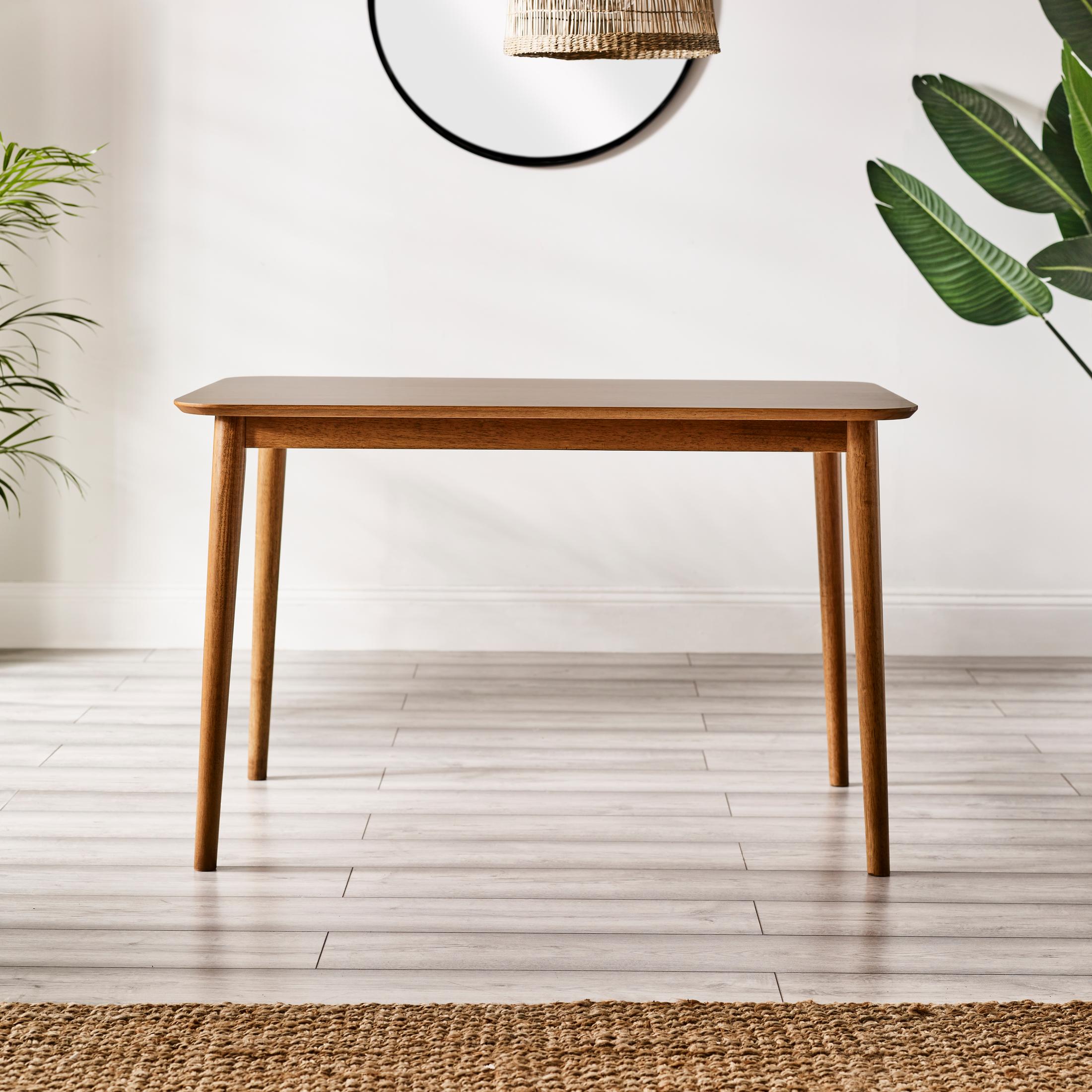 Lynton Rectangular Walnut Effect Wood 4 Seater Dining Table — image 4