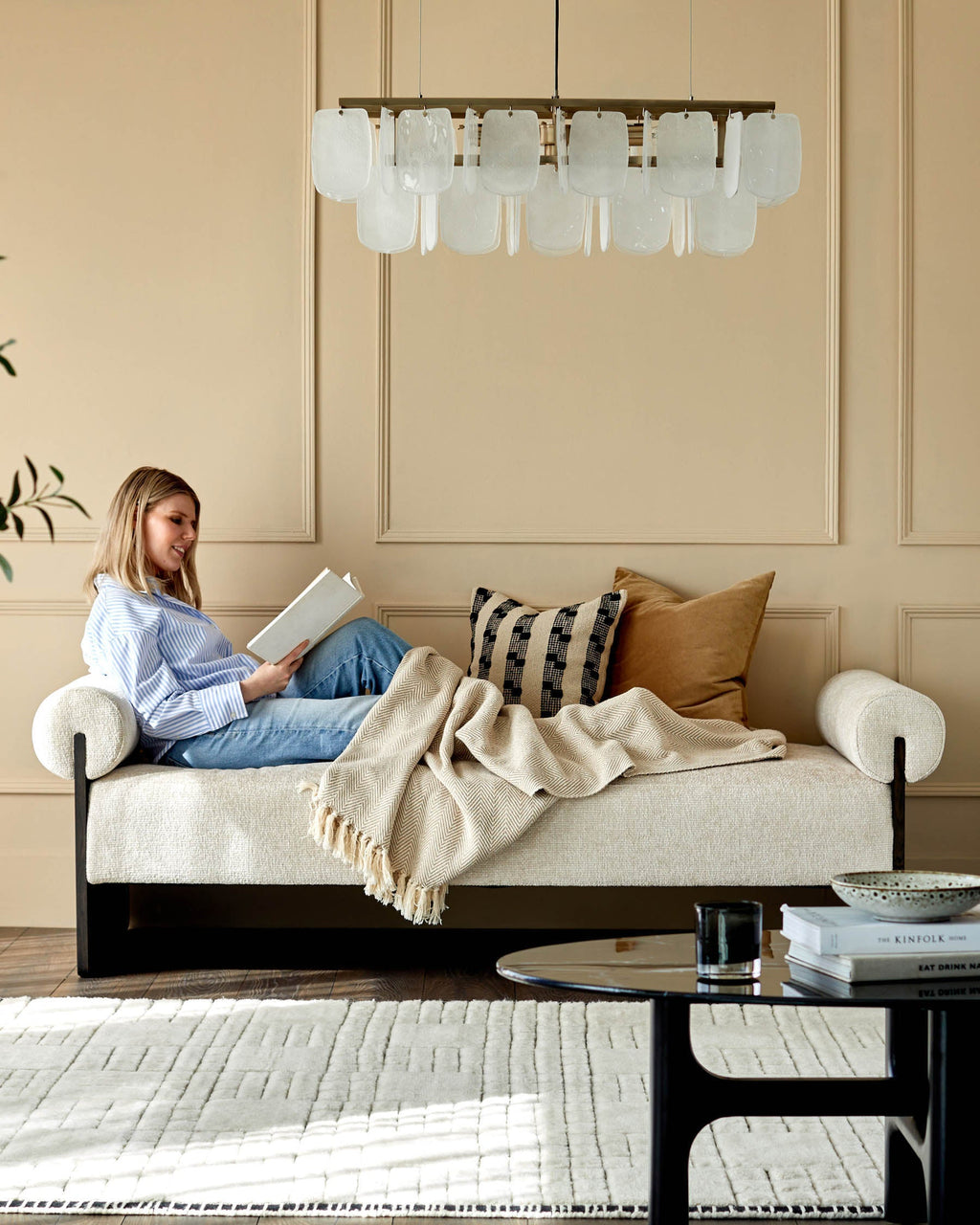 Maeve natural fabric day bed bench — image 3