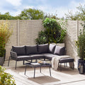 Maldives Grey Rattan & Grey 5 Seat Garden Sofa Set — image 1