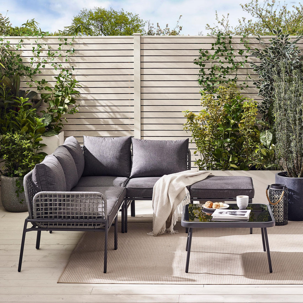 Maldives Grey Rattan & Grey 5 Seat Garden Sofa Set — image 9