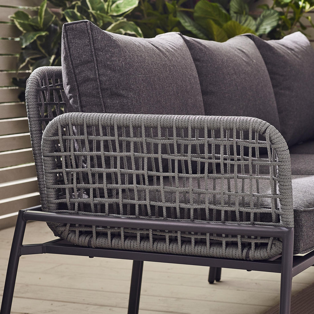 Maldives Grey Rattan & Grey 5 Seat Garden Sofa Set — image 3