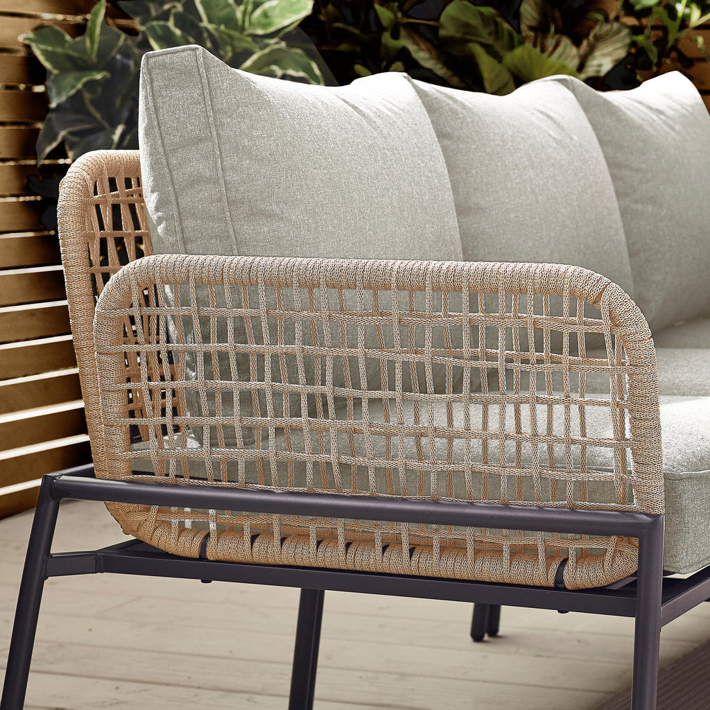 Maldives Beige Rattan & Taupe 5 Seat Garden Sofa Set — image 3