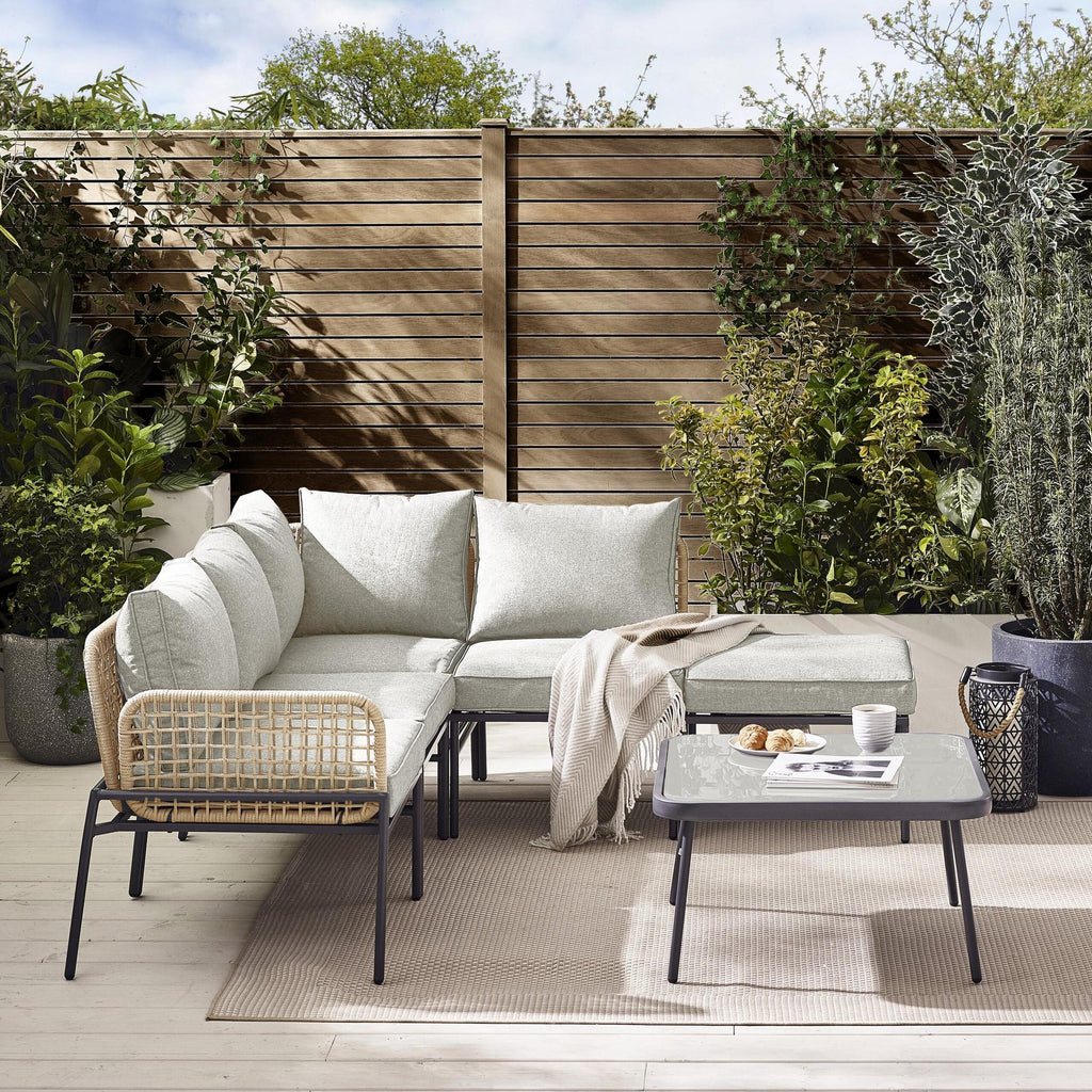 Maldives Beige Rattan & Taupe 5 Seat Garden Sofa Set — image 2