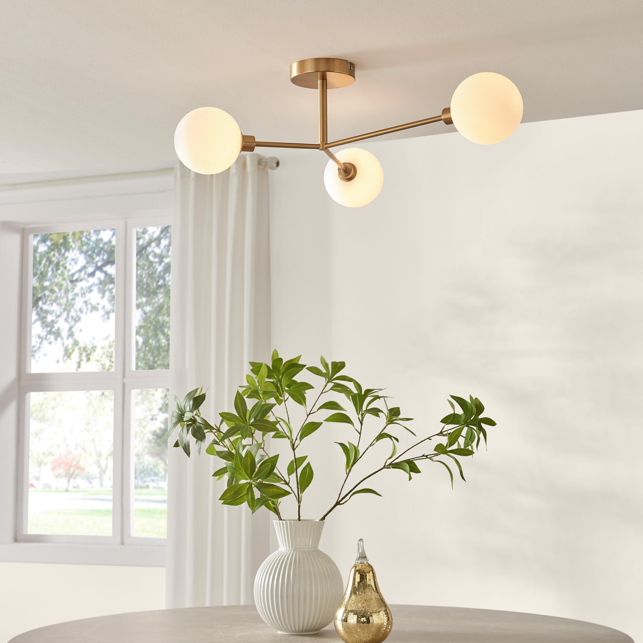Martha 3 Frosted Glass Globes Ceiling Light — image 8