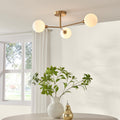 Martha 3 Frosted Glass Globes Ceiling Light — image 1