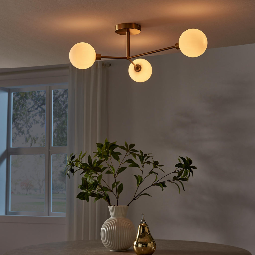 Martha 3 Frosted Glass Globes Ceiling Light — image 10