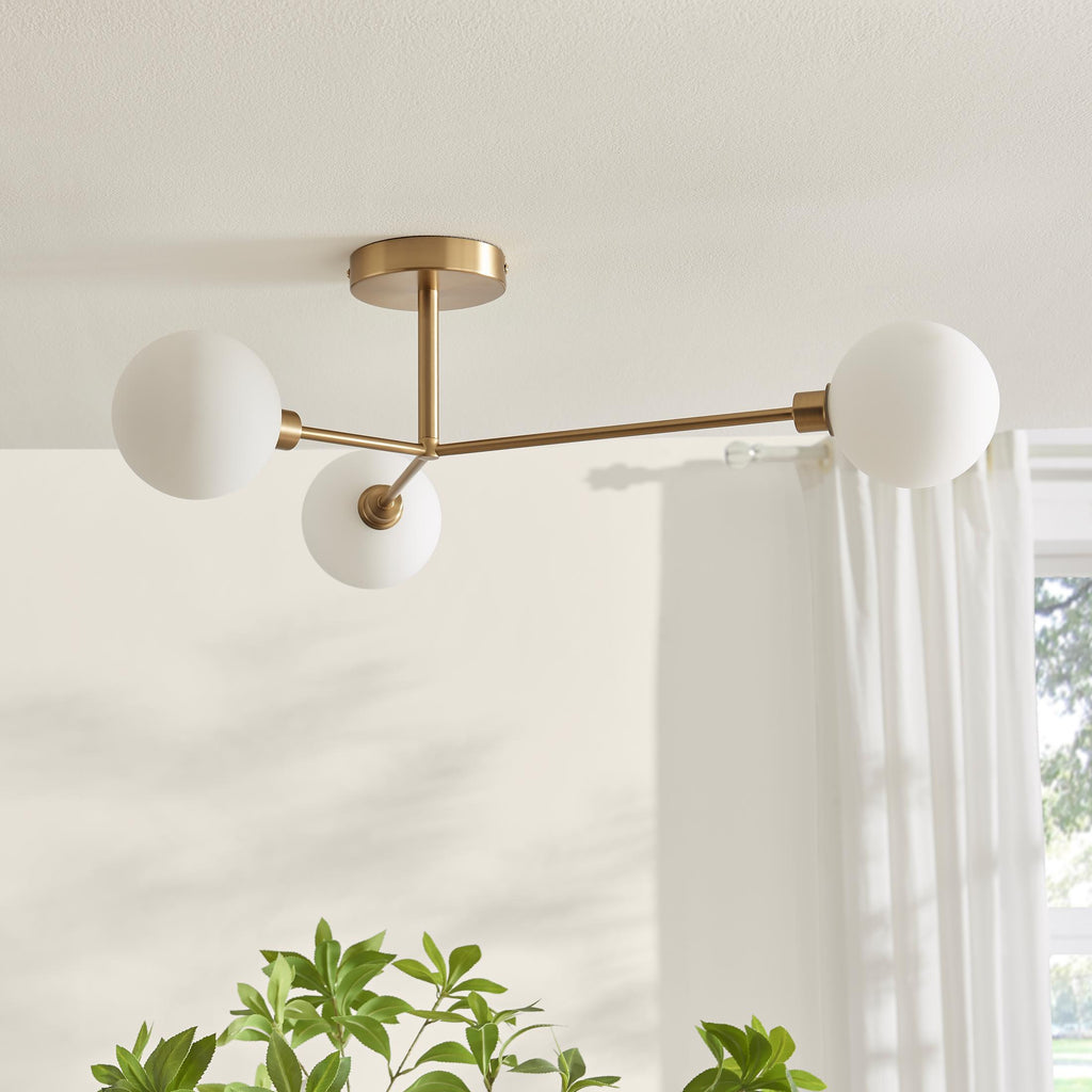 Martha 3 Frosted Glass Globes Ceiling Light — image 4