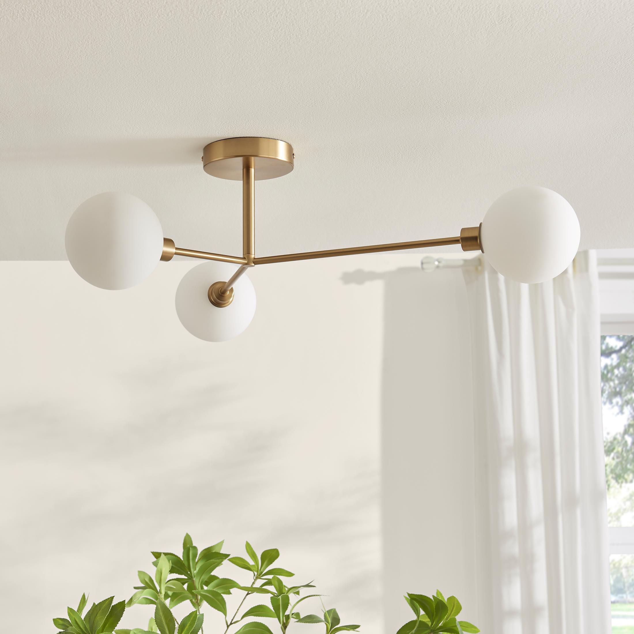 Martha 3 Frosted Glass Globes Ceiling Light — image 4