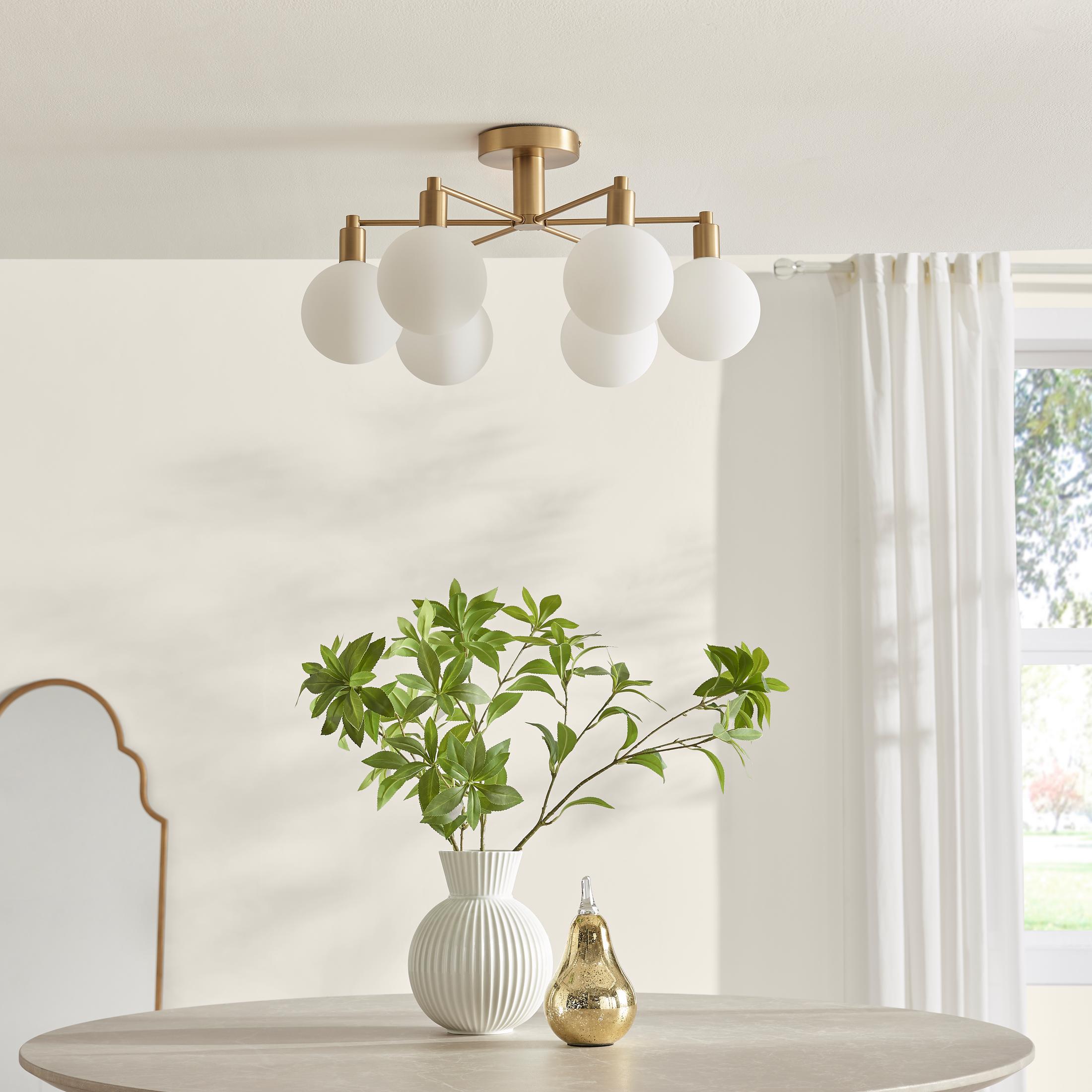 Martha 6 Frosted Glass Globes Ceiling Light — image 9