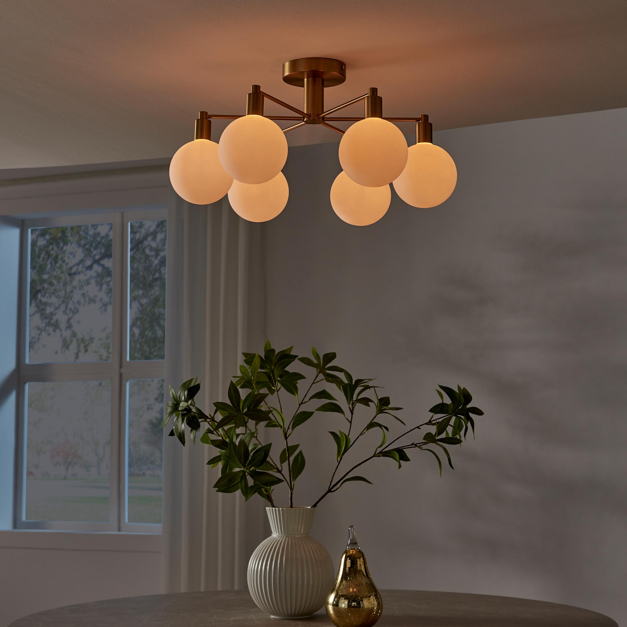 Martha 6 Frosted Glass Globes Ceiling Light — image 10
