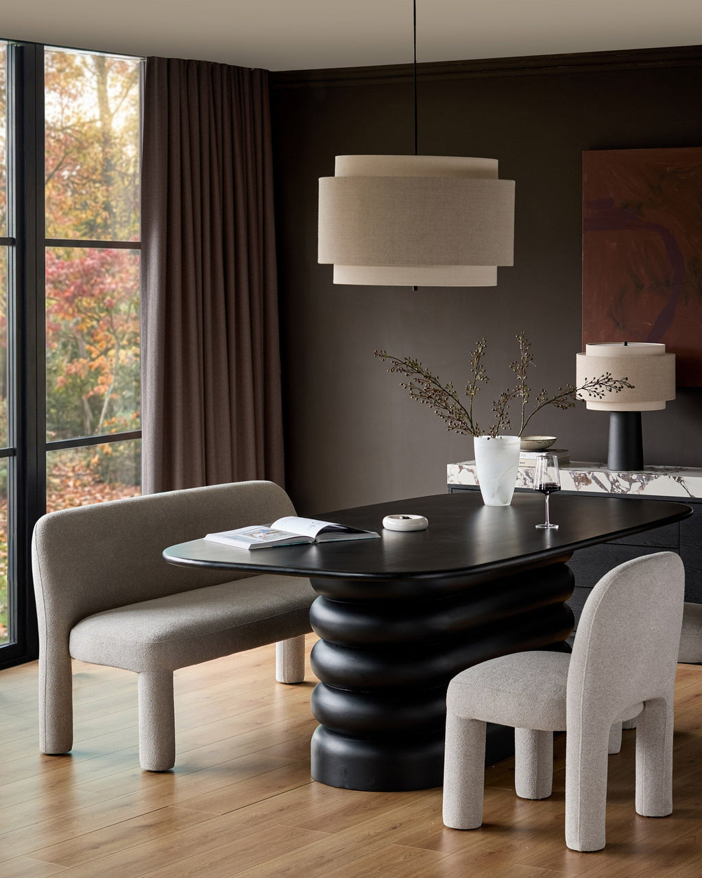Mason light grey boucle dining chair — image 7