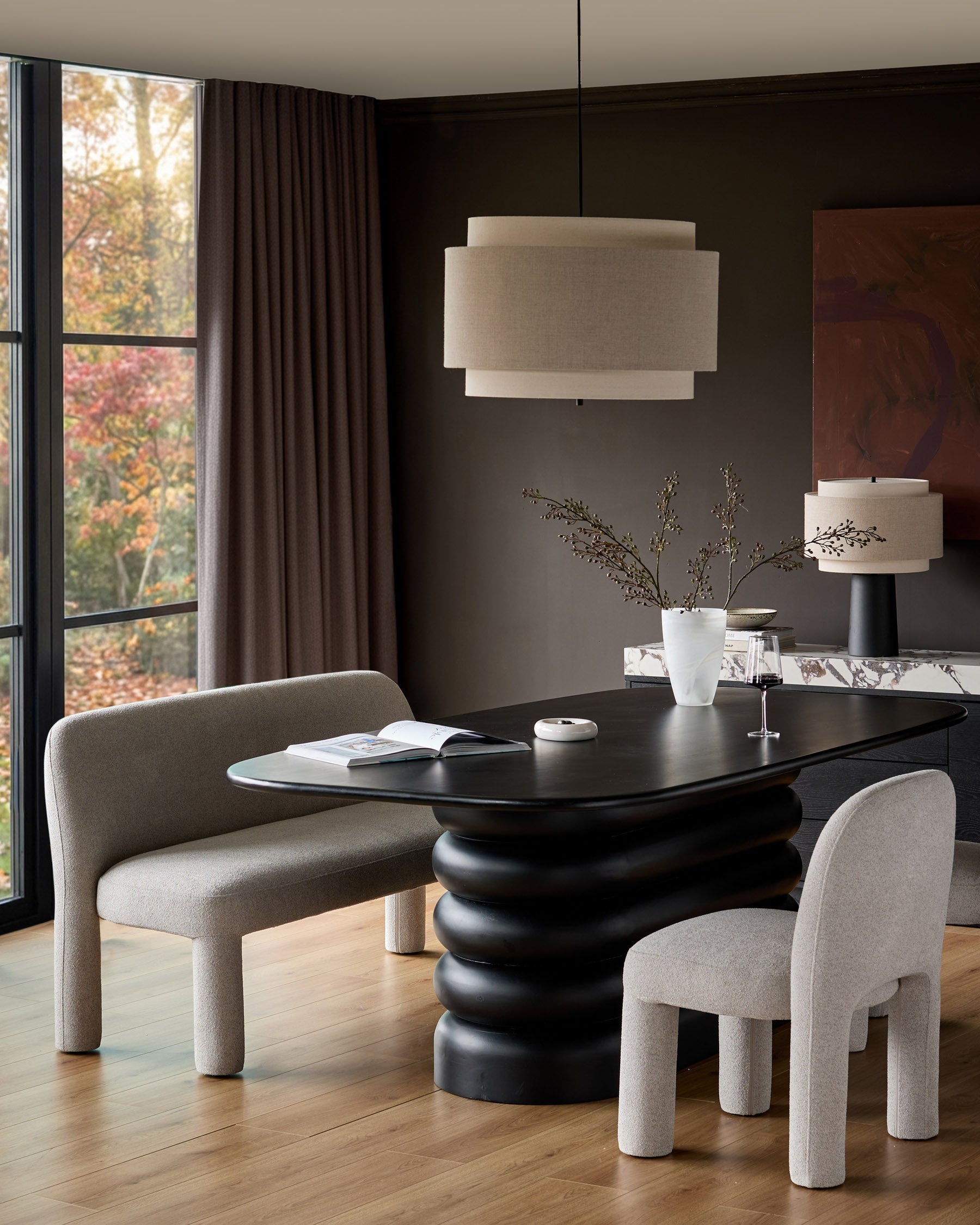 Mason light grey boucle dining chair — image 7