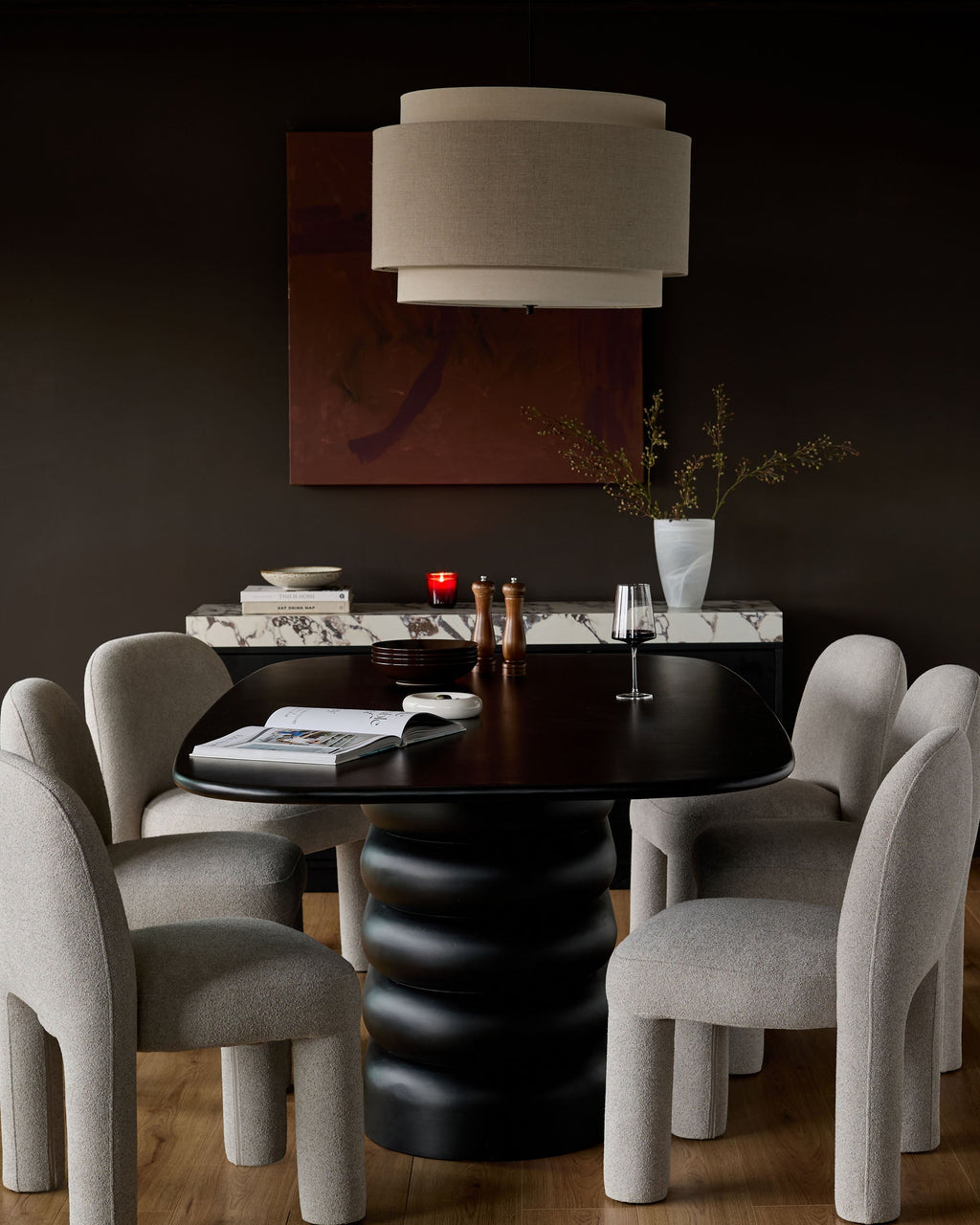 Mason light grey boucle dining chair — image 5
