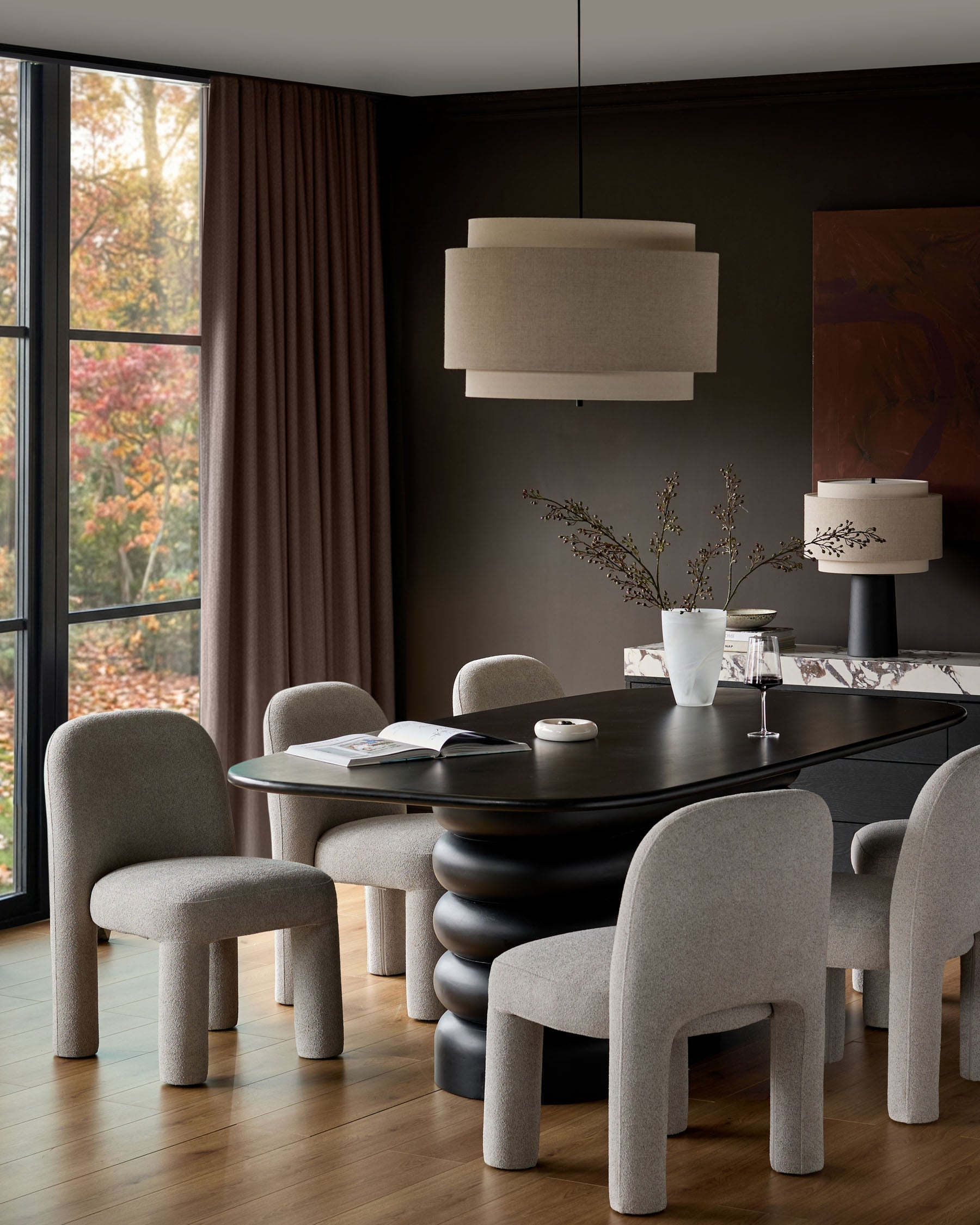 Mason light grey boucle dining chair — image 2