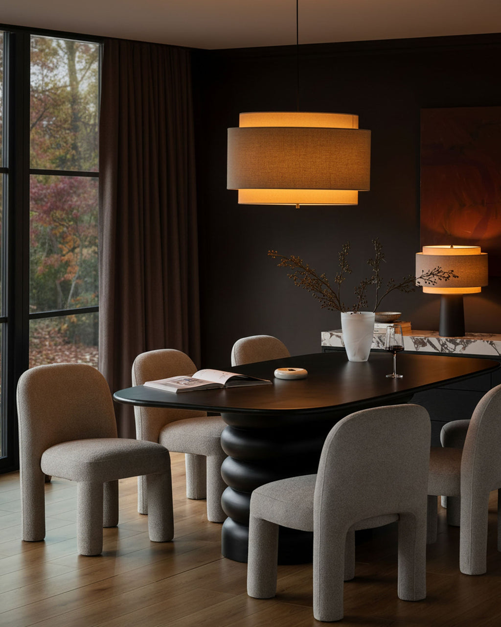 Mason light grey boucle dining chair — image 6