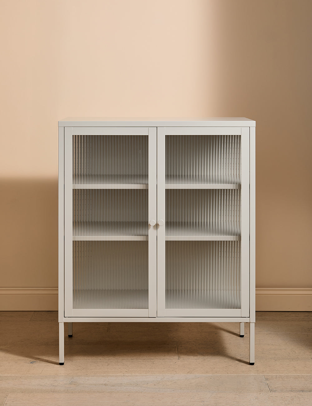 Medium Miles Glass Cabinet in Panna Cotta — image 3