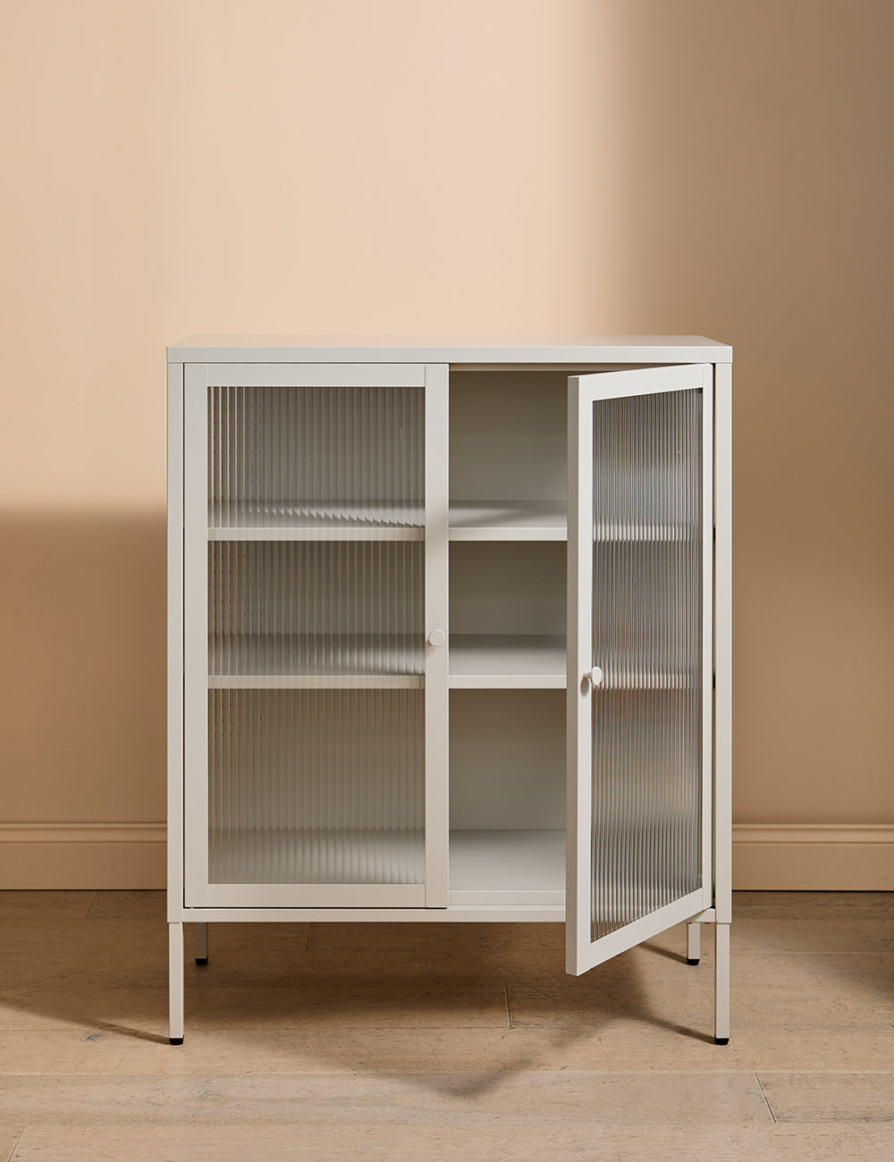 Medium Miles Glass Cabinet in Panna Cotta — image 4