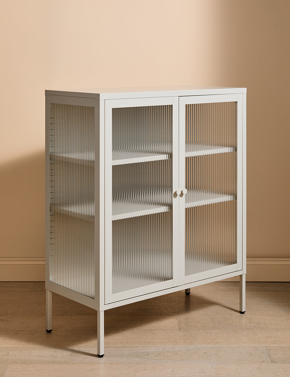 Medium Miles Glass Cabinet in Panna Cotta — image 5
