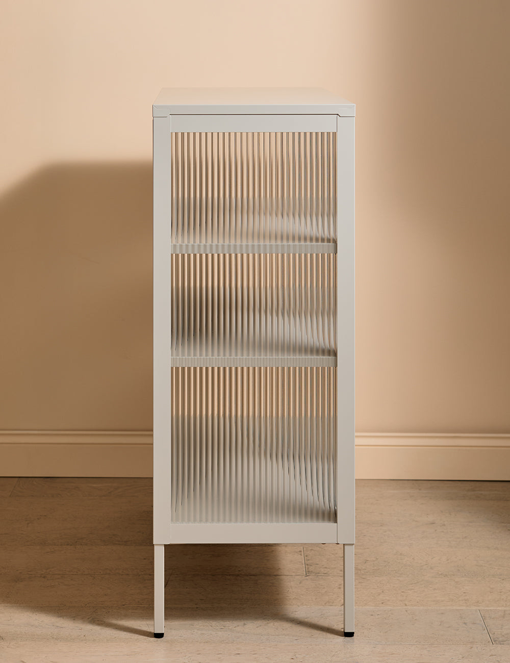 Medium Miles Glass Cabinet in Panna Cotta — image 6