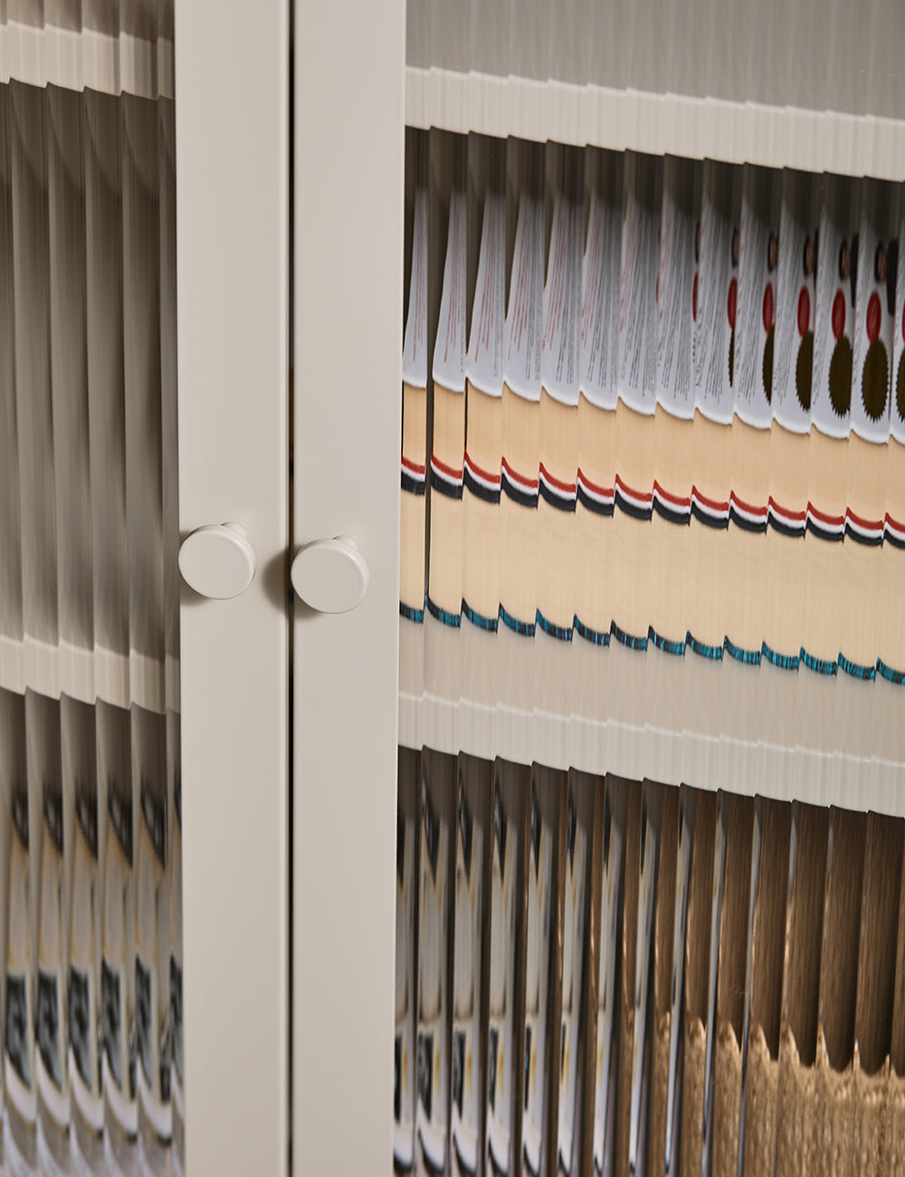 Medium Miles Glass Cabinet in Panna Cotta — image 8