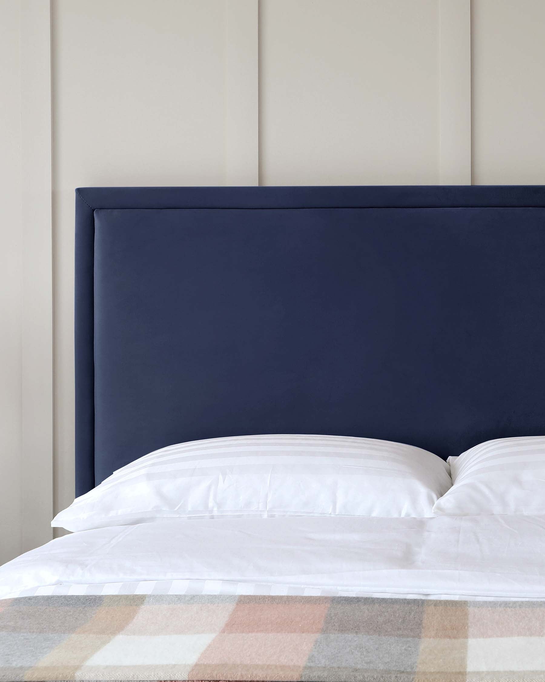 Monica Navy Velvet Double Bed With Storage — image 7
