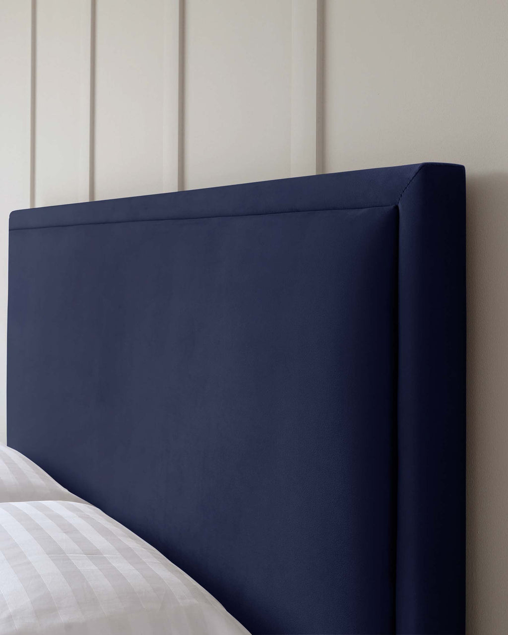 Monica Navy Velvet Double Bed With Storage — image 5