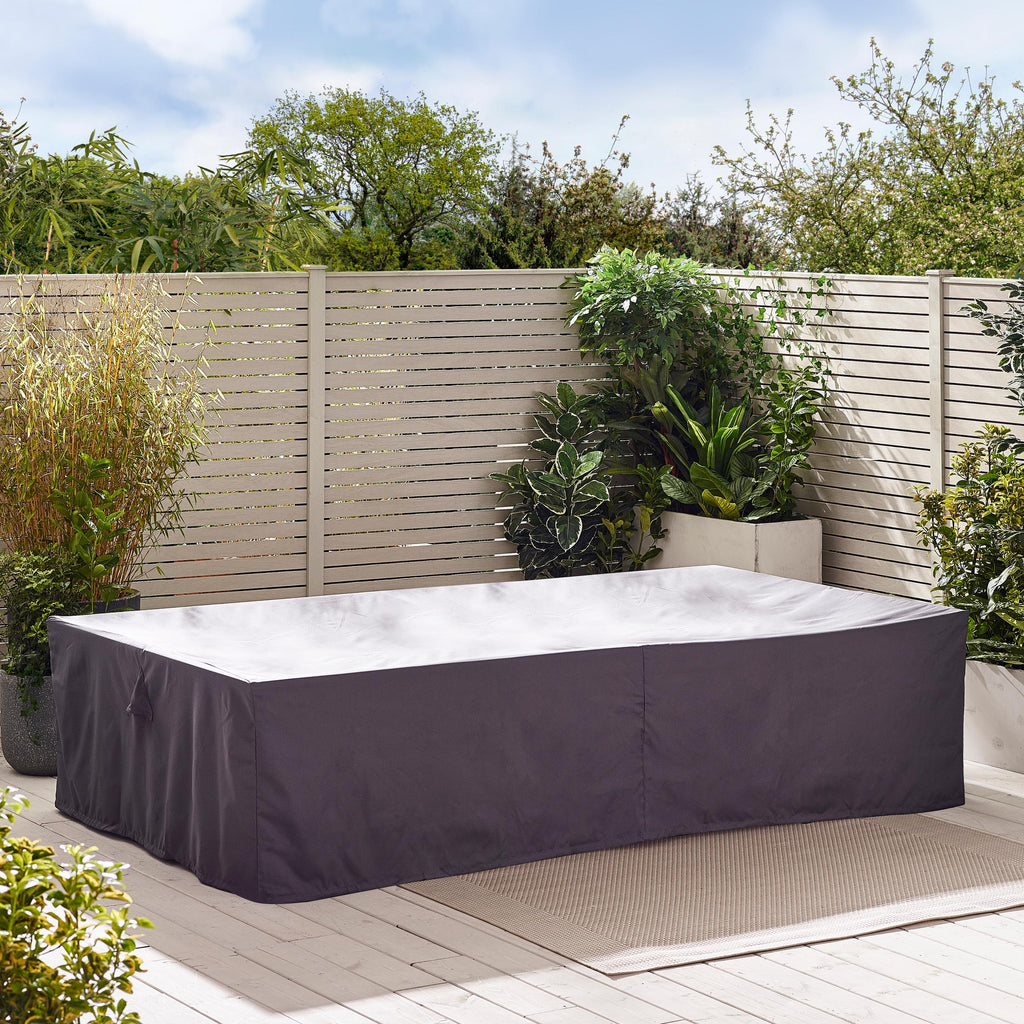 Montenegro Grey Metal & Light Grey 6 Seat Corner Garden Sofa Set — image 8