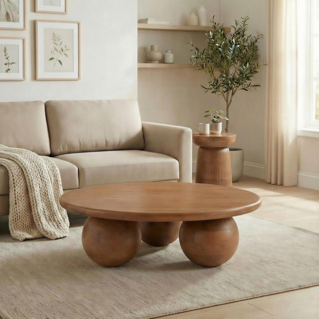 Olympus Mango Wood Walnut Finish Coffee Table — image 9