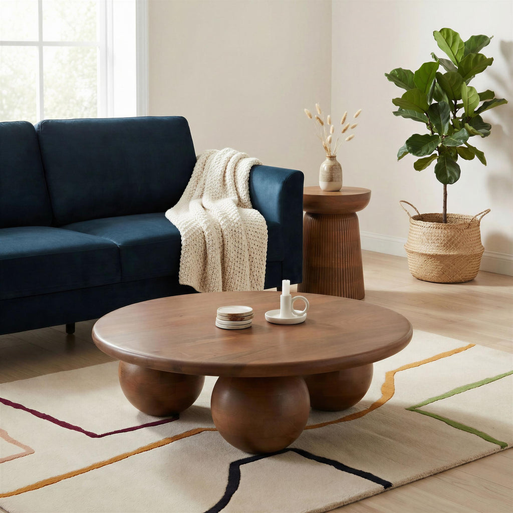 Olympus Mango Wood Walnut Finish Coffee Table — image 10