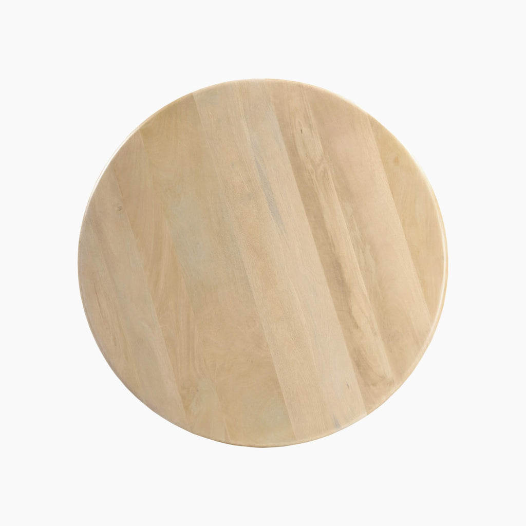 Olympus Round White Oak Wood Sphere Leg Coffee Table — image 4