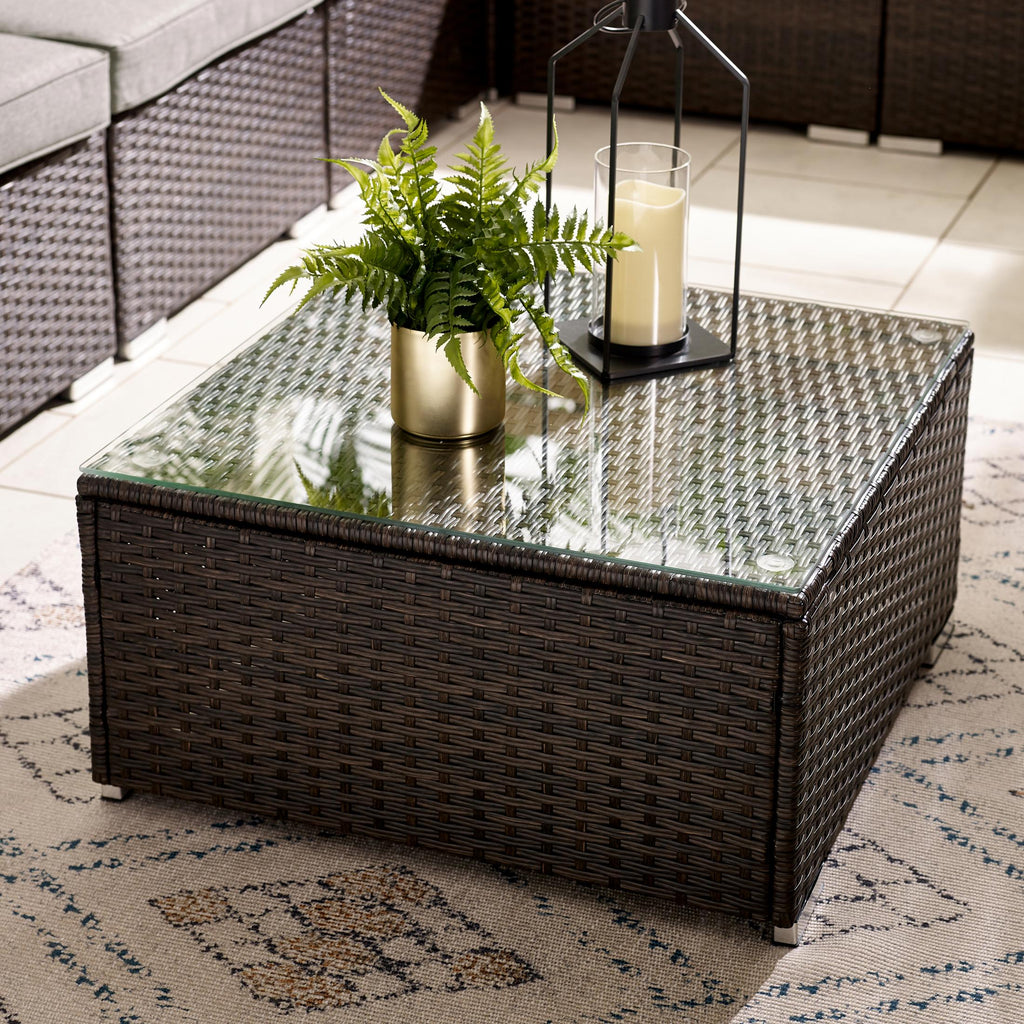 Orlando Brown Rattan & Brown 6 Seat Modular Garden Sofa — image 8