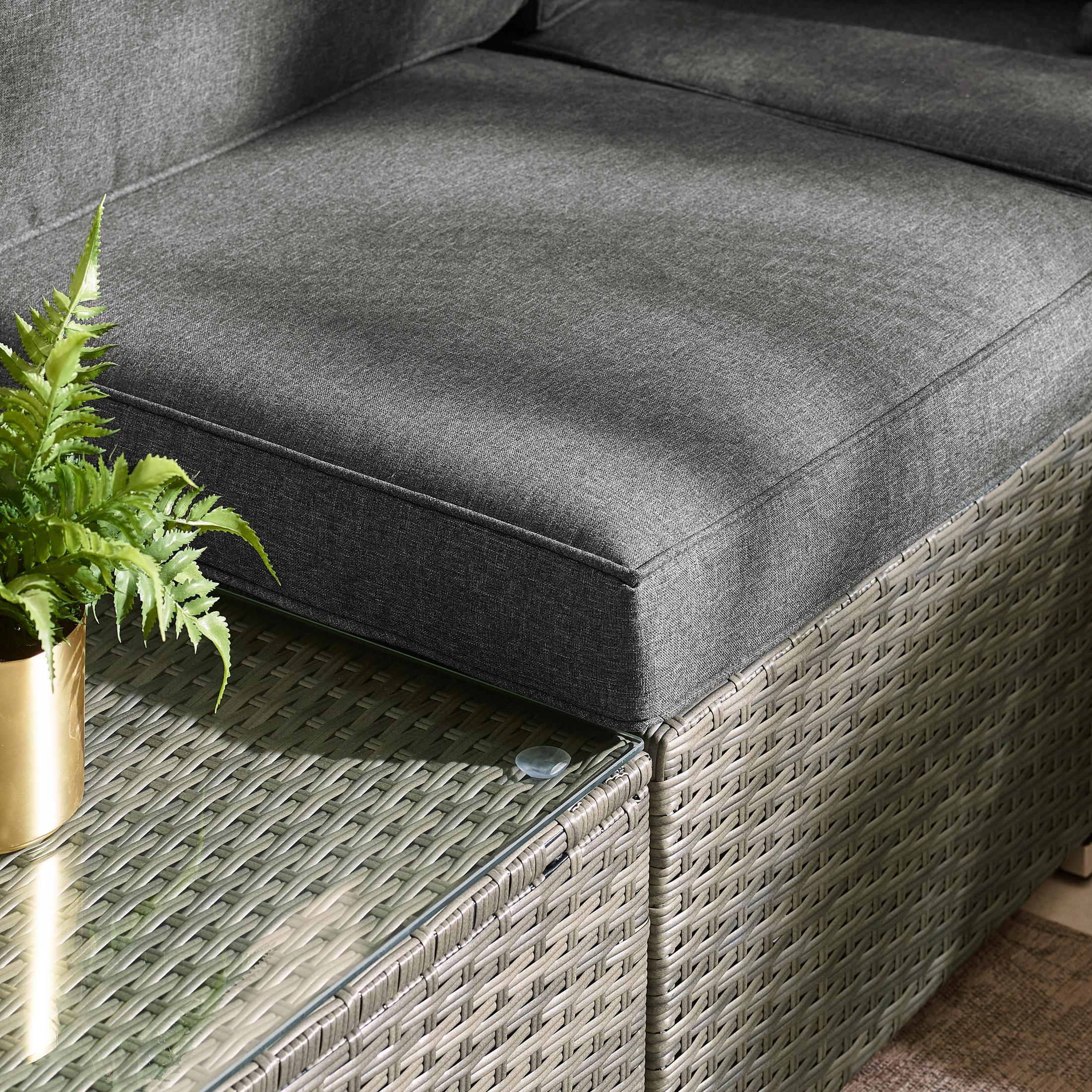 Orlando Grey Rattan & Grey 6 Seat Modular Garden Sofa — image 6