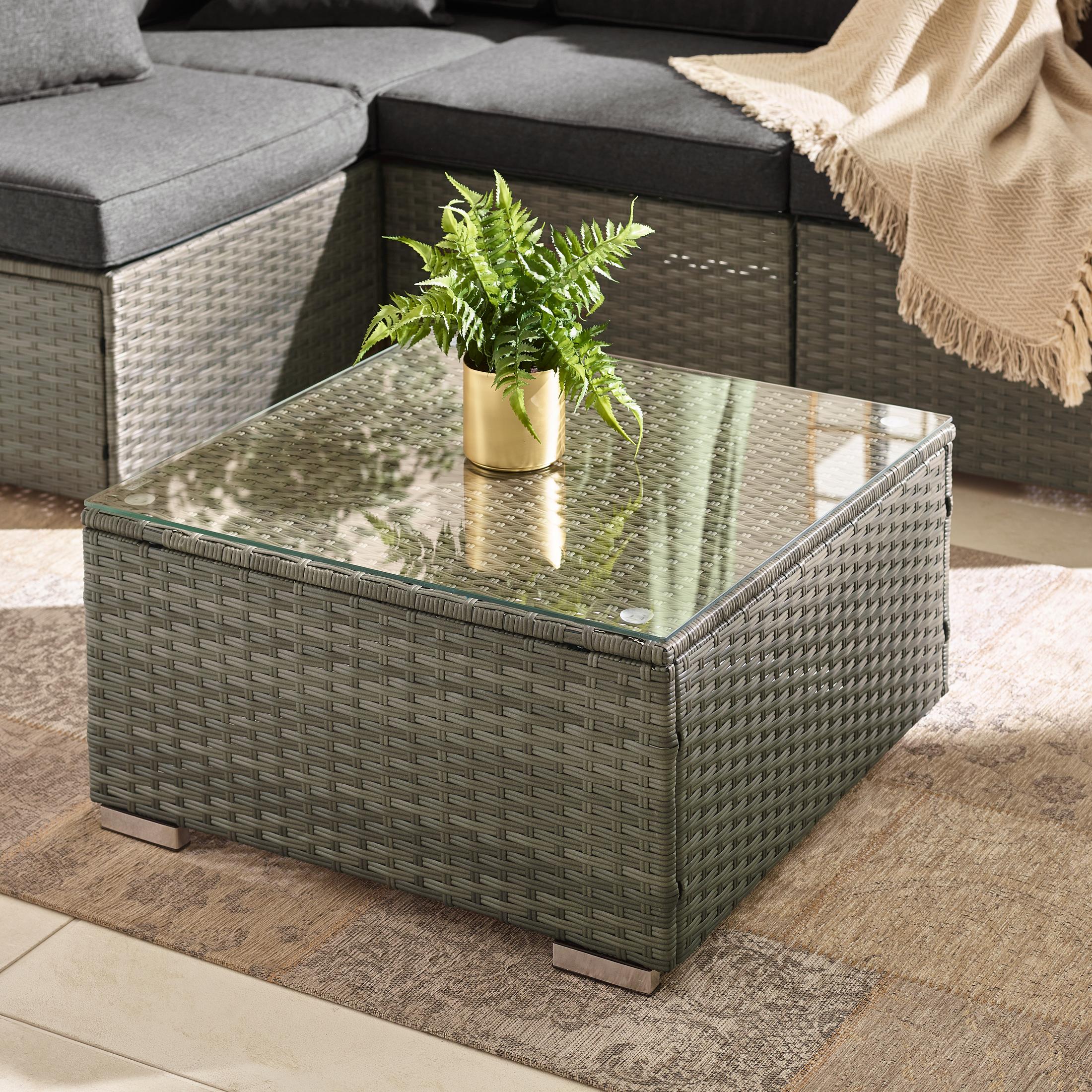 Orlando Grey Rattan & Grey 6 Seat Modular Garden Sofa — image 8