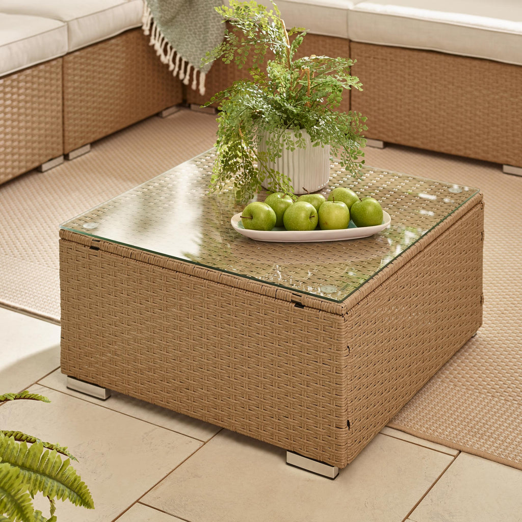 Orlando Beige Rattan & Cream 6 Seat Modular Garden Sofa — image 9