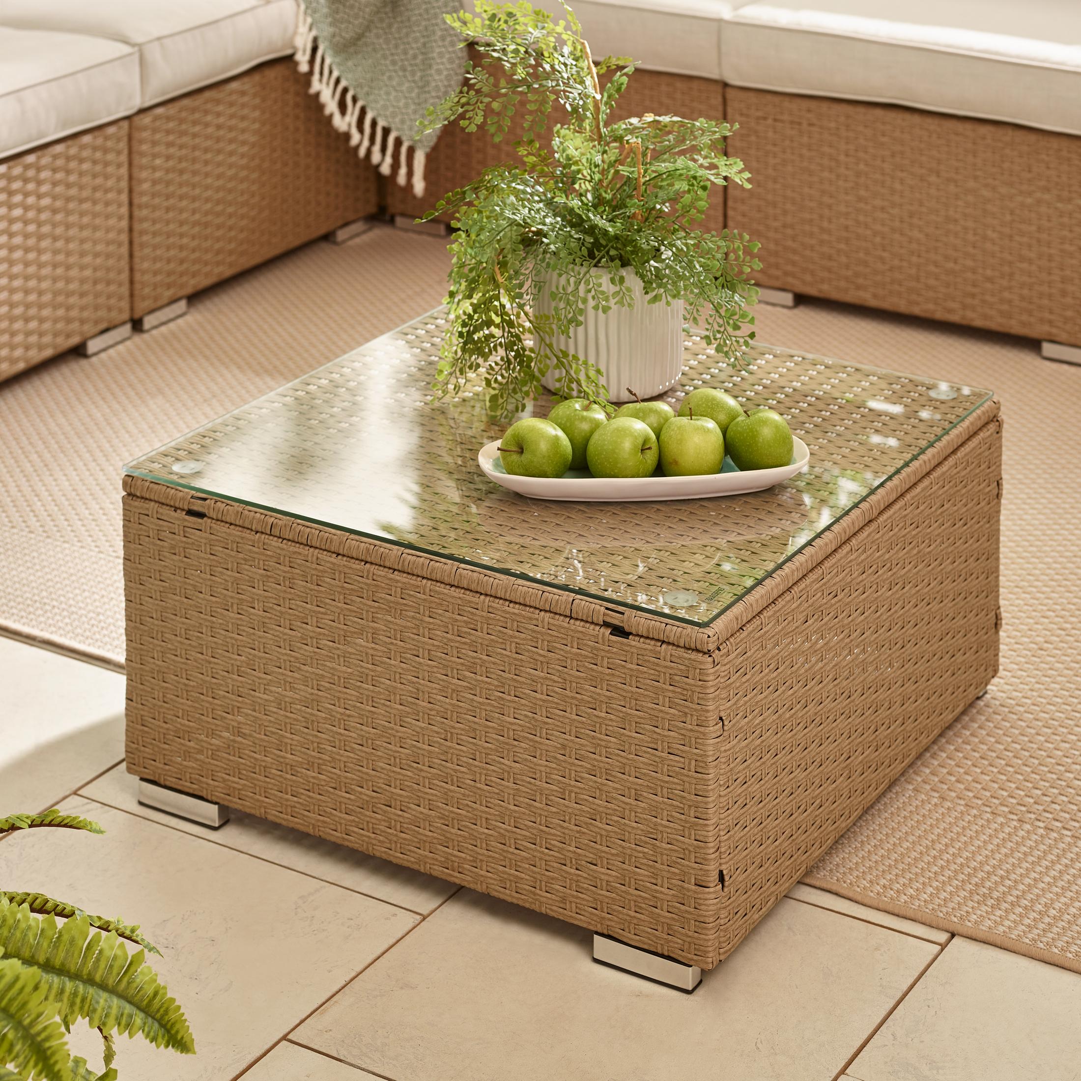 Orlando Beige Rattan & Cream 6 Seat Modular Garden Sofa — image 9