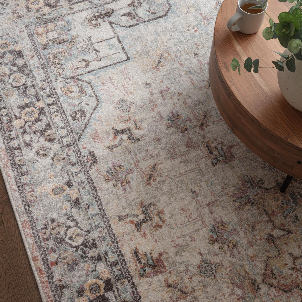 Parisa Cream Vintage Persian Inspired Medallion Rug 160x230 — image 2