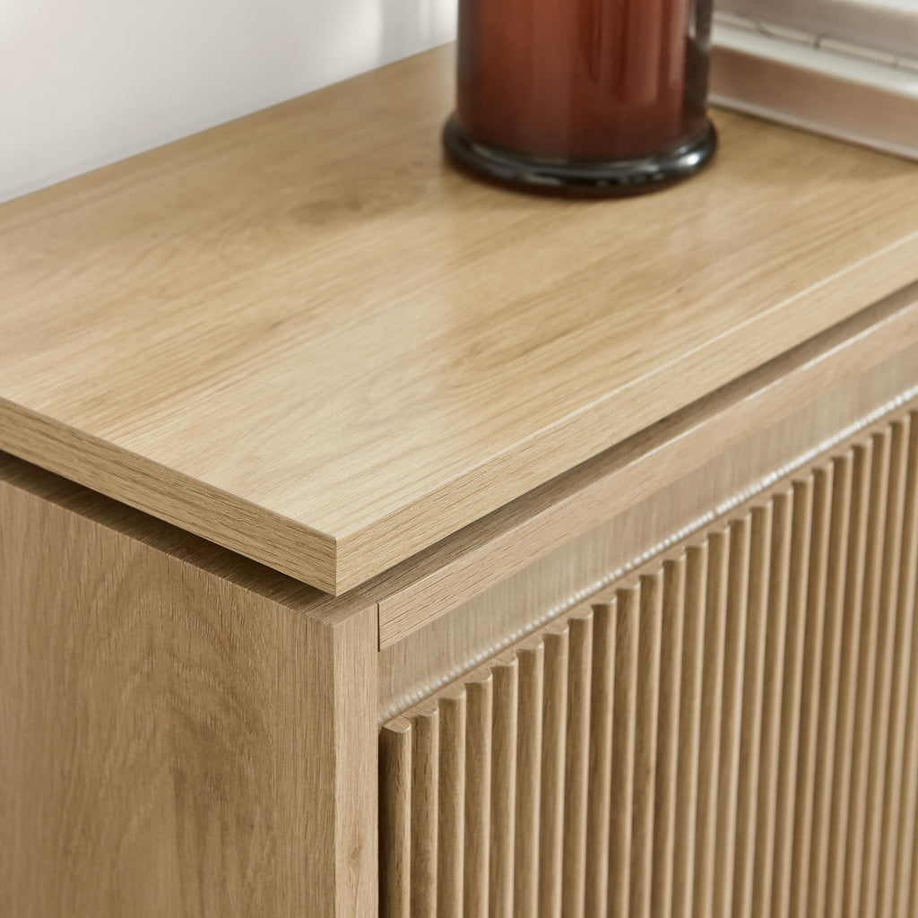 Penrose 3 Door Oak Effect Wood Shoe Storage Cabinet — image 8