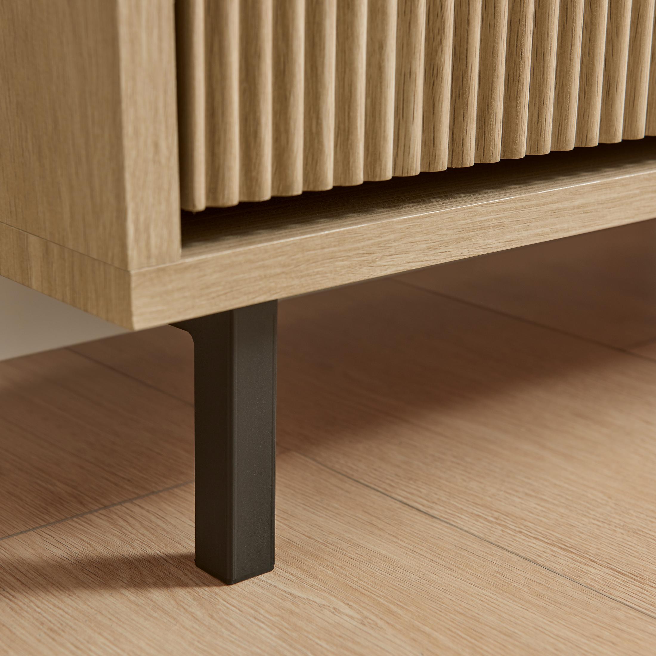 Penrose 3 Door Oak Effect Wood Shoe Storage Cabinet — image 7