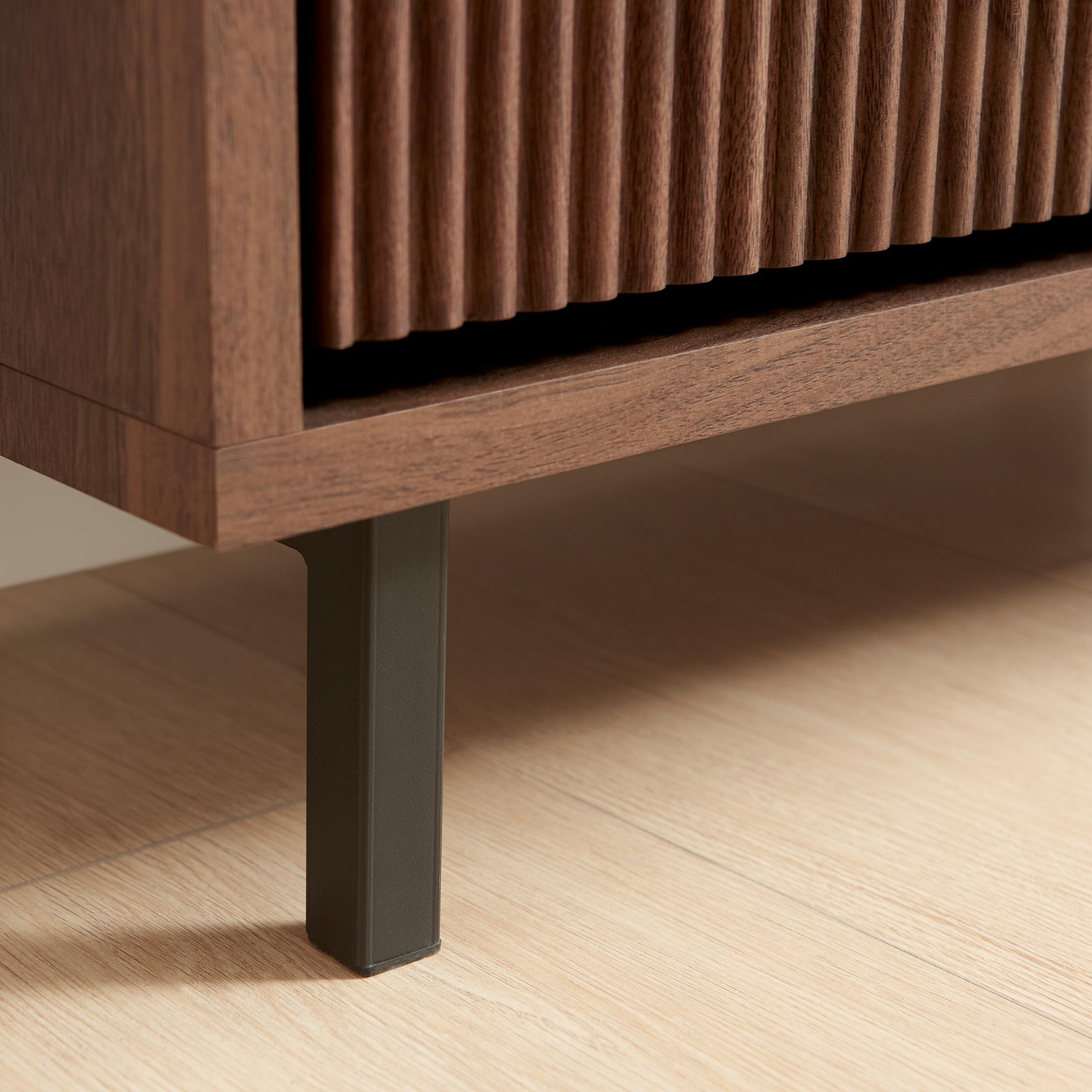 Penrose 3 Door Walnut & Cream Marble Effect Shoe Storage Cabinet — image 7