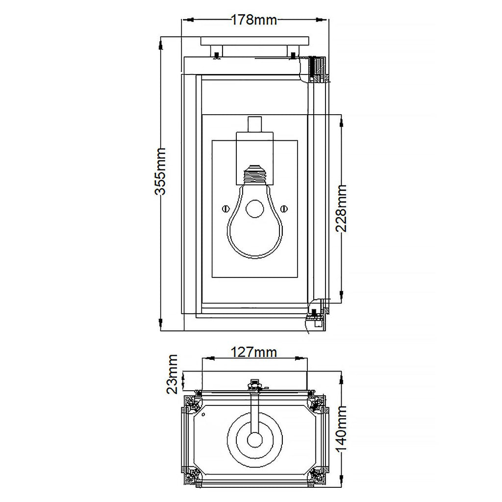 Sutcliffe 1 Light Wall Lantern - Aged Zinc — image 7