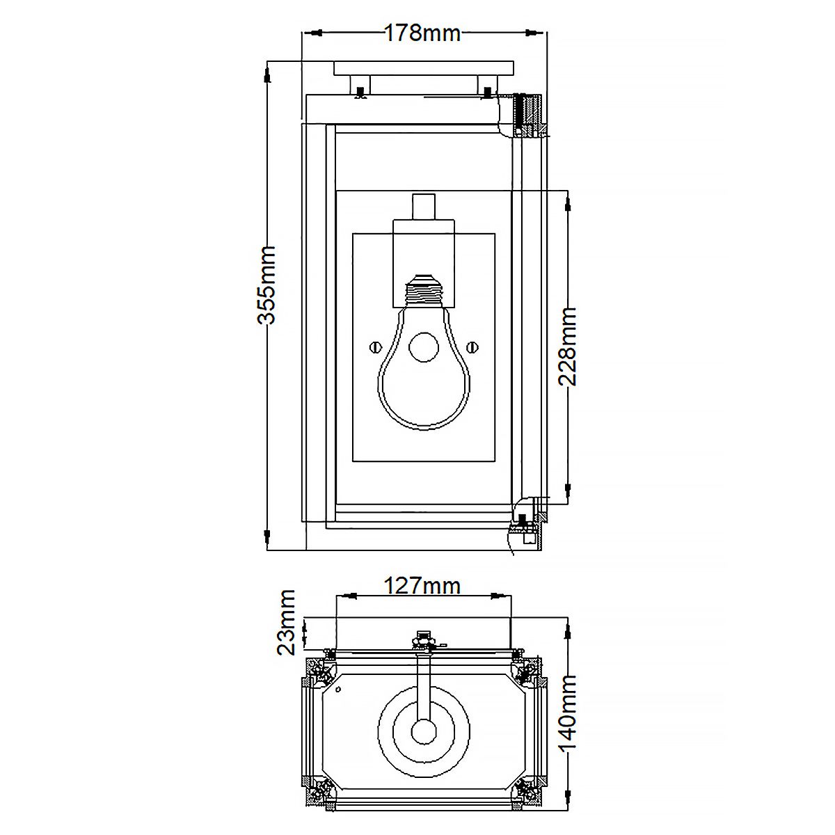 Sutcliffe 1 Light Wall Lantern - Aged Zinc — image 7