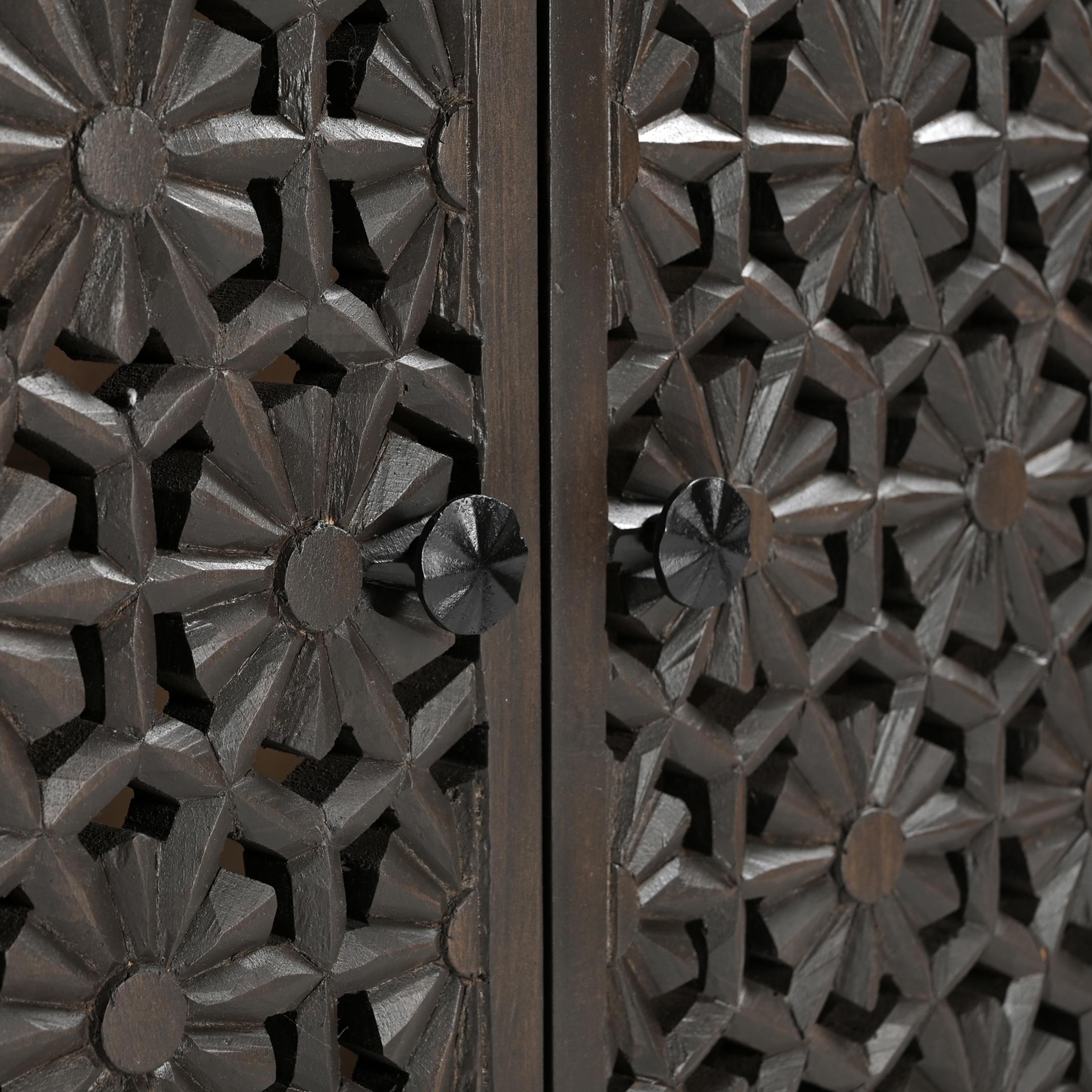 Rainier Square Walnut Wood 2 Door Decorative Sideboard — image 8