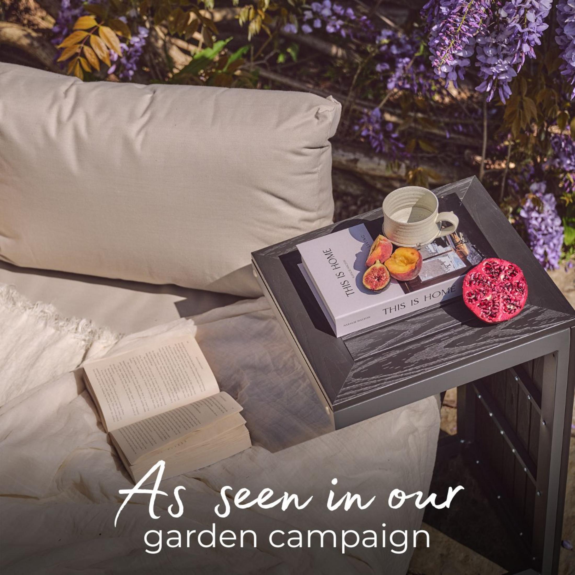 Riviera Grey Metal Modular 4 Seat Corner Garden Sofa Day Bed — image 2