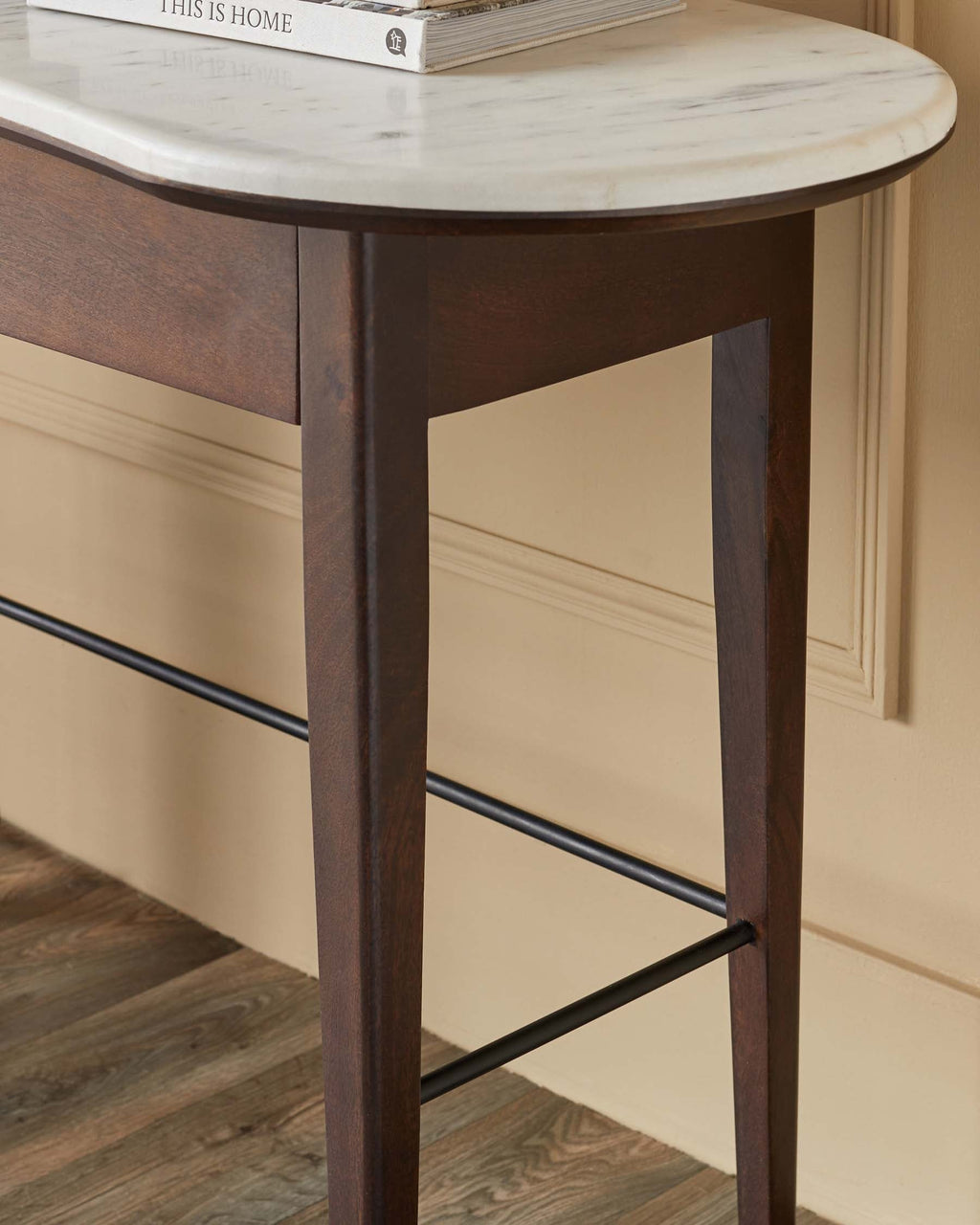Reagan dark mango wood marble top dressing table — image 5