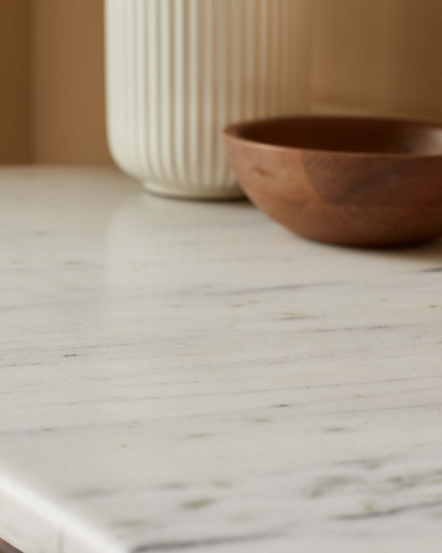 Reagan dark mango wood marble top dressing table — image 3