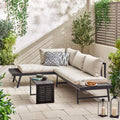 Riviera Grey Metal Modular 4 Seat Corner Garden Sofa Day Bed — image 1