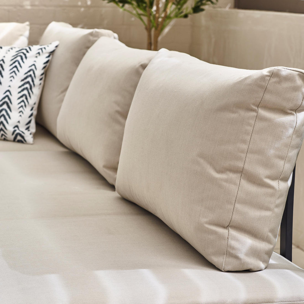 Riviera Grey Metal Modular 4 Seat Corner Garden Sofa Day Bed — image 6